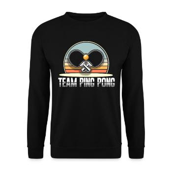 Tennis de table Ping Pong Équipe - Sweat-shirt Unisexe - noir - Devant - Alina (178cm) & Michal (187cm)