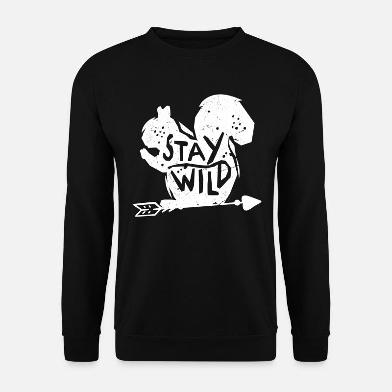 Bleib wild - Unisex Pullover - Schwarz