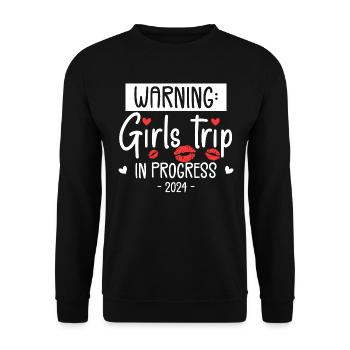 Warning Girls Trip In Progress 2024 - Sweat-shirt Unisexe - noir - Devant - Alina (178cm) & Michal (187cm)