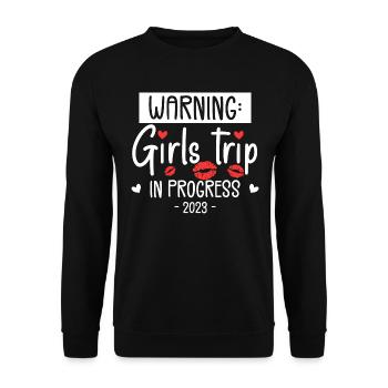 Warning Girls Trip In Progress 2023 - Sweat-shirt Unisexe - noir - Devant - Alina (178cm) & Michal (187cm)