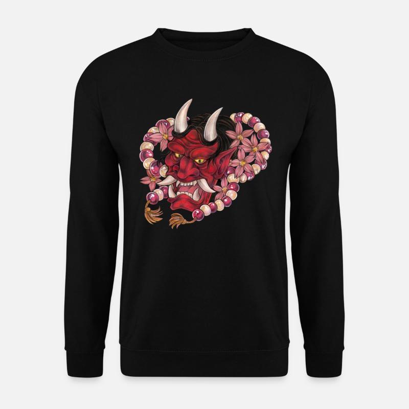 Japanischer Dämon Yokai Japan Mythologie Tattoo - Unisex Pullover - Schwarz