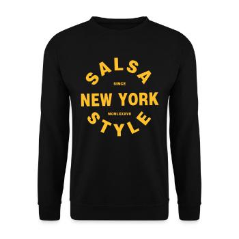 Salsa New York Style Salsa Dance Shirt - Unisex Sweatshirt - black - Front - Alina (178cm) & Michal (187cm)