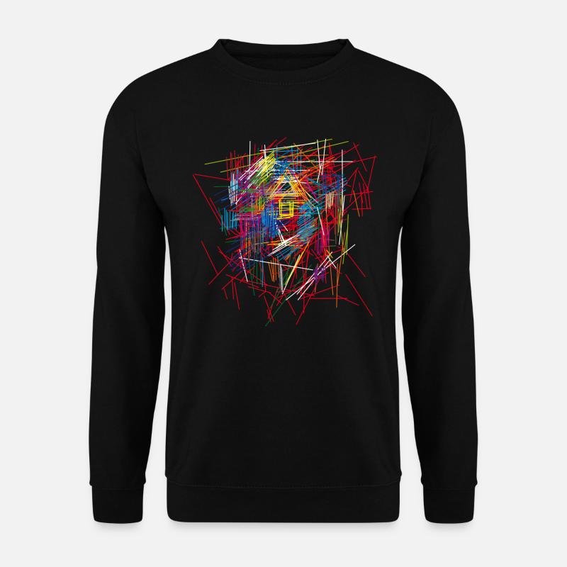 Haus im Glück Architektur - Unisex Pullover - Schwarz