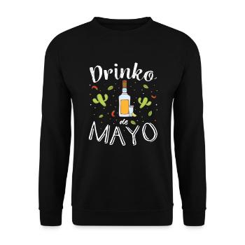Drinko de mayo design with tequila illustration - Unisex Sweatshirt - black - Front - Alina (178cm) & Michal (187cm)
