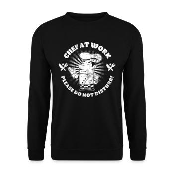 Chef at work - Unisex Sweatshirt - black - Front - Alina (178cm) & Michal (187cm)