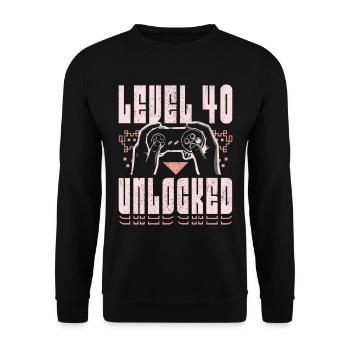 Vintage Video Games 1984 40 Years Anniversary Gamer - Unisex Sweatshirt - black - Front - Alina (178cm) & Michal (187cm)