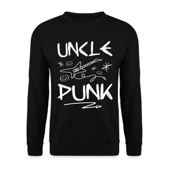 Onkel Punk Rock - Unisex Pullover - Schwarz - Vorne - Alina (178cm) & Michal (187cm)