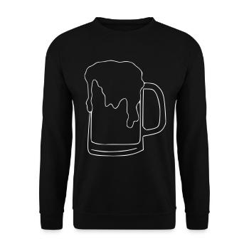 Beer Drawing Party Celebrate White - Unisex Sweatshirt - black - Front - Alina (178cm) & Michal (187cm)