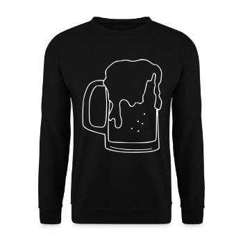 Beer Drawing Party Celebrate White - Unisex Sweatshirt - black - Front - Alina (178cm) & Michal (187cm)