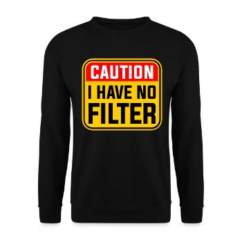 Attention je n’ai pas de filtre - Sweat-shirt Unisexe - noir - Devant - Alina (178cm) & Michal (187cm)
