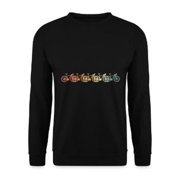 Vélo vintage de course - Sweat-shirt Unisexe - noir - Devant - Alina (178cm) & Michal (187cm)