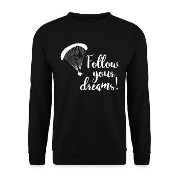Follow your dreams - Sweat-shirt Unisexe - noir - Devant - Alina (178cm) & Michal (187cm)