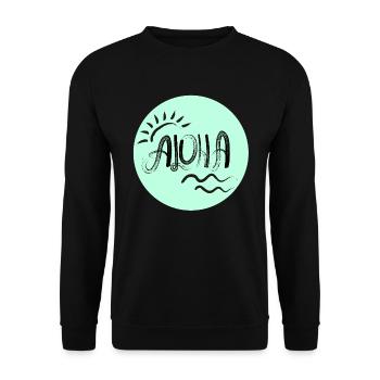 Aloha - Unisex Sweatshirt - black - Front - Alina (178cm) & Michal (187cm)