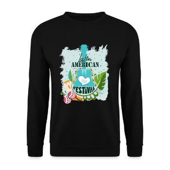 Latin Musik Dance American Festival T-Shirt Gift - Unisex Pullover - Schwarz - Vorne - Alina (178cm) & Michal (187cm)