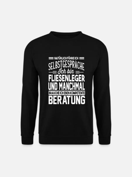 Fliesenleger Handwerker Plattenleger - Unisex Pullover - Schwarz