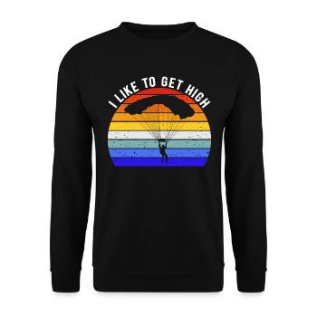 Amateur de parachutisme - J’aime me défoncer II - Sweat-shirt Unisexe - noir - Devant - Alina (178cm) & Michal (187cm)