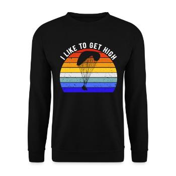 Paragliding Lover - I Like To Get High II - Unisex Sweatshirt - black - Front - Alina (178cm) & Michal (187cm)