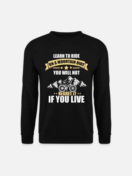 Mountainbike Downhill MTB Mountainbiker Geschenk T - Unisex Pullover - Schwarz