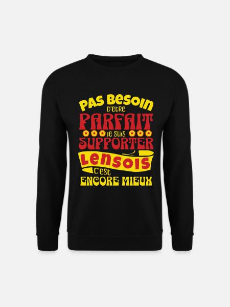 Lens, supporter, cadeau, foot, parfait, lensois - Sweat-shirt Unisexe - noir