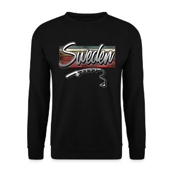 Schweden Angeln - Unisex Pullover - Schwarz - Vorne - Alina (178cm) & Michal (187cm)