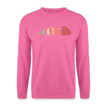 Evolution des Traktors - Unisex Pullover - Pink - Vorne