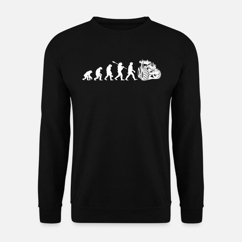 Evolution des Traktors - Unisex Pullover - Schwarz