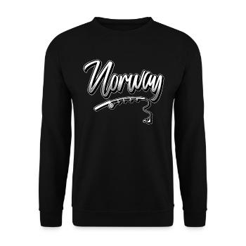 Norvège Pêche - Sweat-shirt Unisexe - noir - Devant - Alina (178cm) & Michal (187cm)