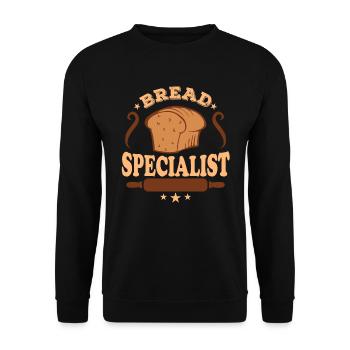 Bread specialist baker gift idea - Unisex Sweatshirt - black - Front - Alina (178cm) & Michal (187cm)