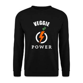 Veggie Power Végétarien Veganer - Sweat-shirt Unisexe - noir - Devant - Alina (178cm) & Michal (187cm)