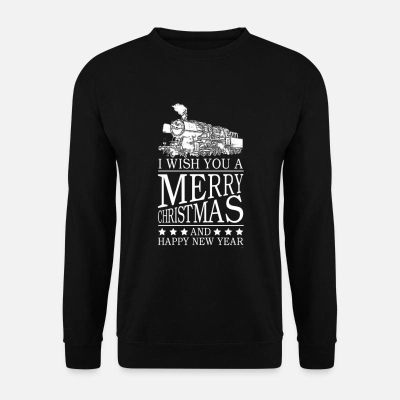 Merry Christmas Weihnachten 2019 Zug Geschenk - Unisex Pullover - Schwarz