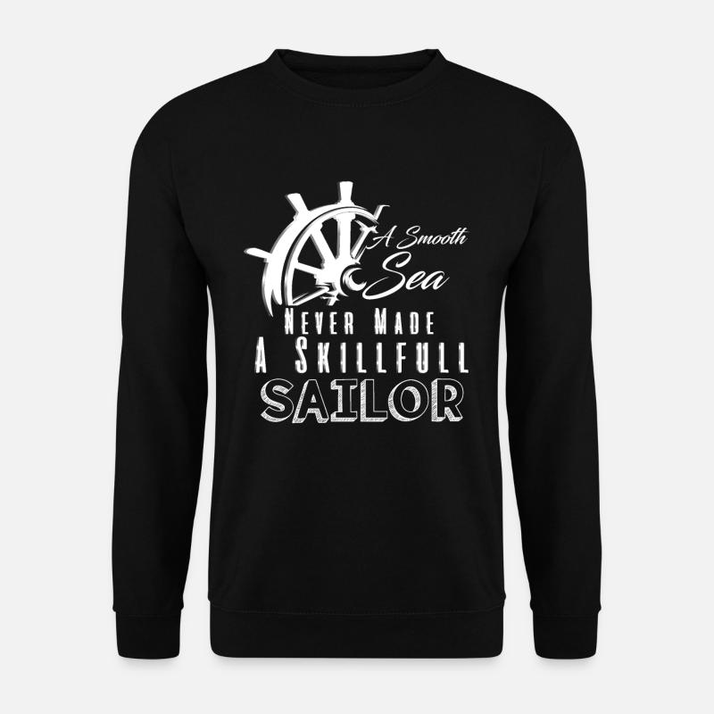Smooth Sea Guter Segler Coole Sprüche Tshirt Meer - Unisex Pullover - Schwarz