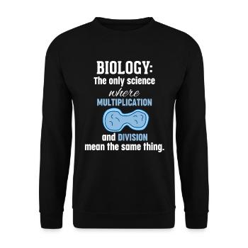 Biologist biology teacher pupil student gift - Unisex Sweatshirt - black - Front - Alina (178cm) & Michal (187cm)