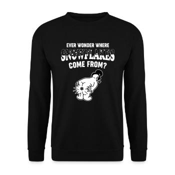 Christmas snowman humor gift - Unisex Sweatshirt - black - Front - Alina (178cm) & Michal (187cm)