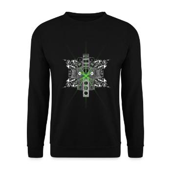 T-shirt Jumpstyle Gabber Laser Hardstyle Authority - Sweat-shirt Unisexe - noir - Devant - Alina (178cm) & Michal (187cm)