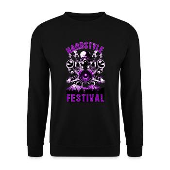Hardstyle Festival Extrem DJ Laser Lightshow - Unisex Pullover - Schwarz - Vorne - Alina (178cm) & Michal (187cm)