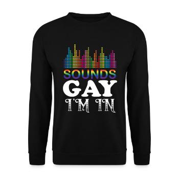 Men saying gay humor gift - Unisex Sweatshirt - black - Front - Alina (178cm) & Michal (187cm)