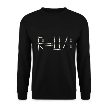Resistance formula Ohm's Law Electronics technician - Unisex Sweatshirt - black - Front - Alina (178cm) & Michal (187cm)