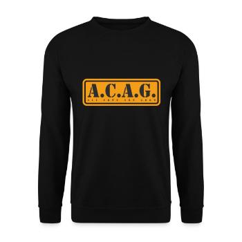 All Cops Are Good ACAG Pro Police Policeman - Unisex Sweatshirt - black - Front - Alina (178cm) & Michal (187cm)