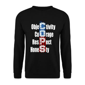 Support cops police cop supporters - Unisex Sweatshirt - black - Front - Alina (178cm) & Michal (187cm)
