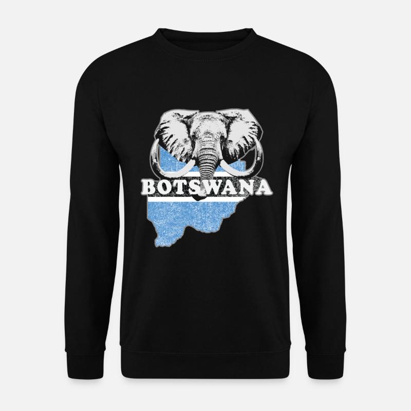 Botswana Afrika Flagge Fahne - Unisex Pullover - Schwarz