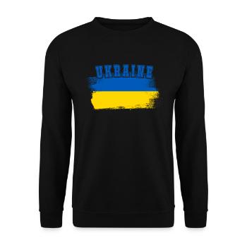 Ukraine drapeau vintage drapeau du pays d'origine - Sweat-shirt Unisexe - noir - Devant - Alina (178cm) & Michal (187cm)