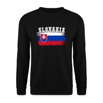 Slovakia slovakia flag gift - Unisex Sweatshirt - black - Front - Alina (178cm) & Michal (187cm)