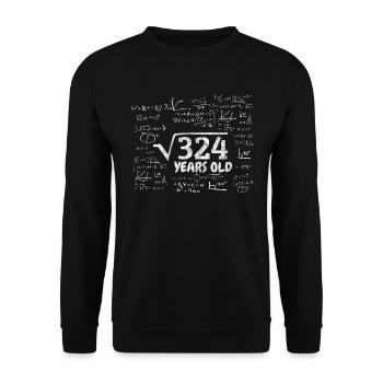18e anniversaire idée cadeau étudiant en mathématiques - Sweat-shirt Unisexe - noir - Devant - Alina (178cm) & Michal (187cm)
