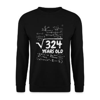 Idée cadeau étudiant 18ème anniversaire en mathématiques - Sweat-shirt Unisexe - noir - Devant - Alina (178cm) & Michal (187cm)