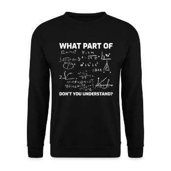 Mathématiques Professeur Étudiant Humour Sort - Sweat-shirt Unisexe - noir - Devant - Alina (178cm) & Michal (187cm)