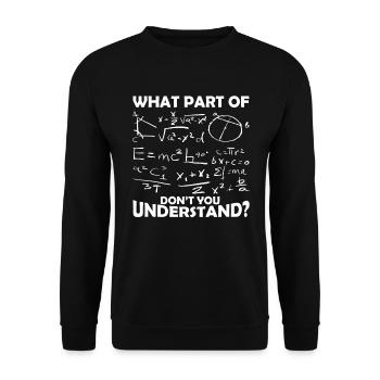 Mathematician Gift Math Teacher Student Humor - Unisex Sweatshirt - black - Front - Alina (178cm) & Michal (187cm)