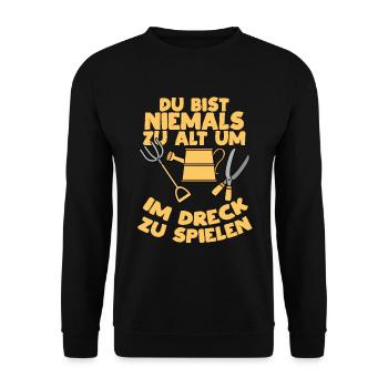 Garten Gärtner Garten und Landschaftsbau Geschenk - Unisex Pullover - Schwarz - Vorne - Alina (178cm) & Michal (187cm)