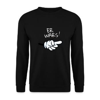 Er wars - Unisex Pullover - Schwarz - Vorne - Alina (178cm) & Michal (187cm)