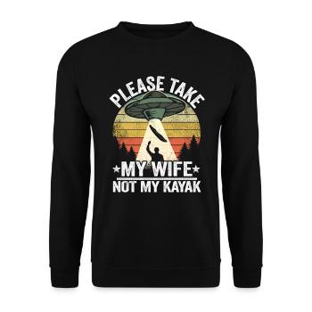 Kanu Vatertag Kajak Kanufahrer Paddeln Papa - Sweat-shirt Unisexe - noir - Devant - Alina (178cm) & Michal (187cm)