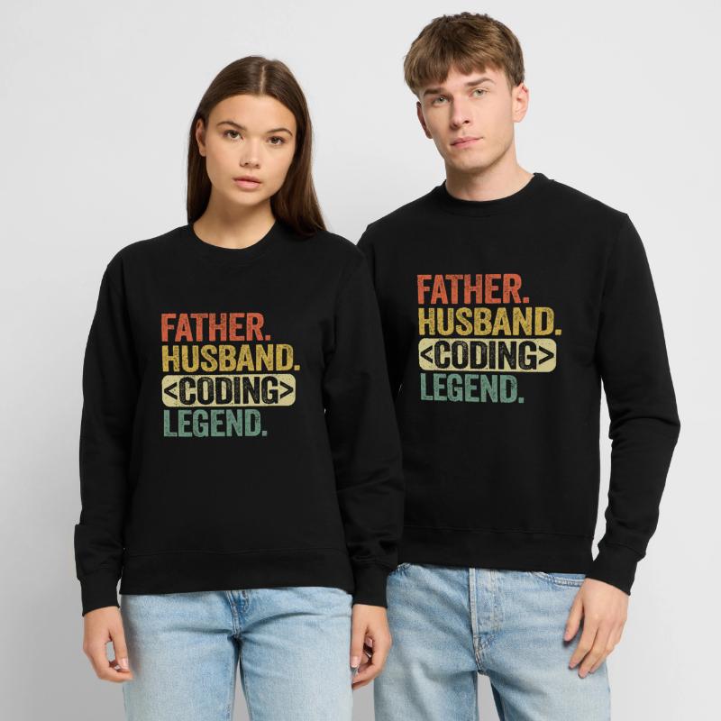 Père mari coding légende programmeur admin Sweat-shirt Unisexe